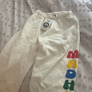 NWT madhappy white sweatpants